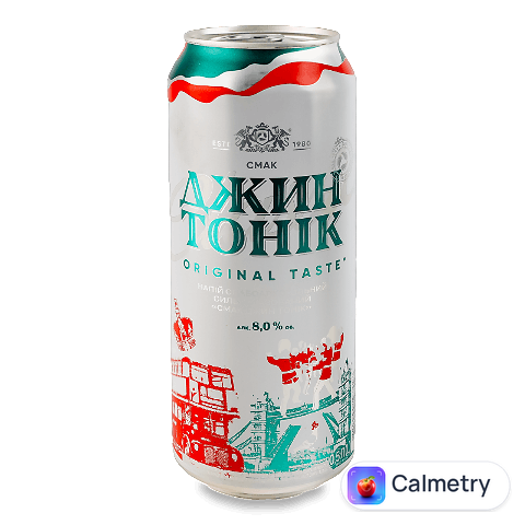 Напій слабоалкогольний «Оболонь» «Джин Тонік» з/б, 0,5л