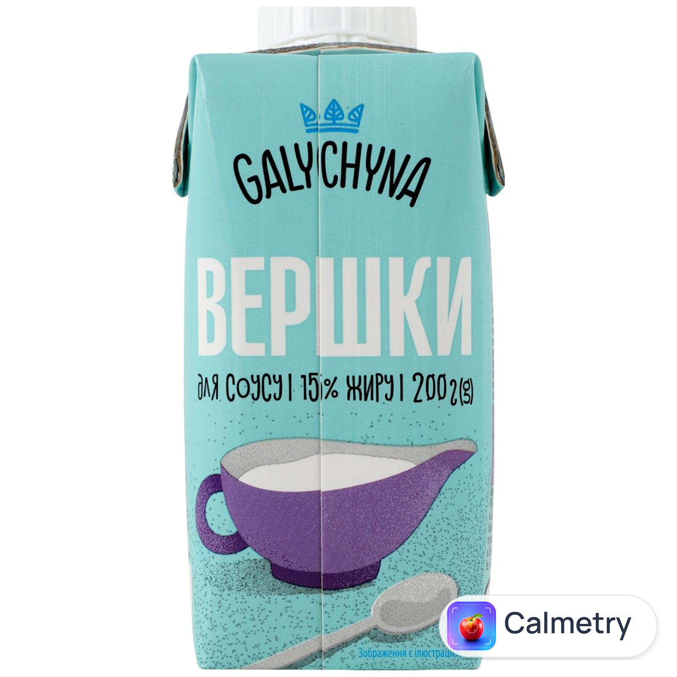 Вершки Галичина До соусу рідкі ультрапастеризовані 15% 200г — фото продукту