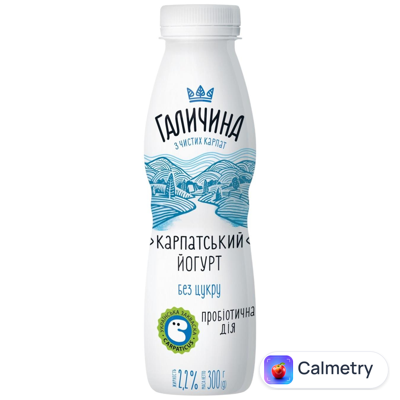 Йогурт Галичина Карпатський без цукру 2,2% 300г