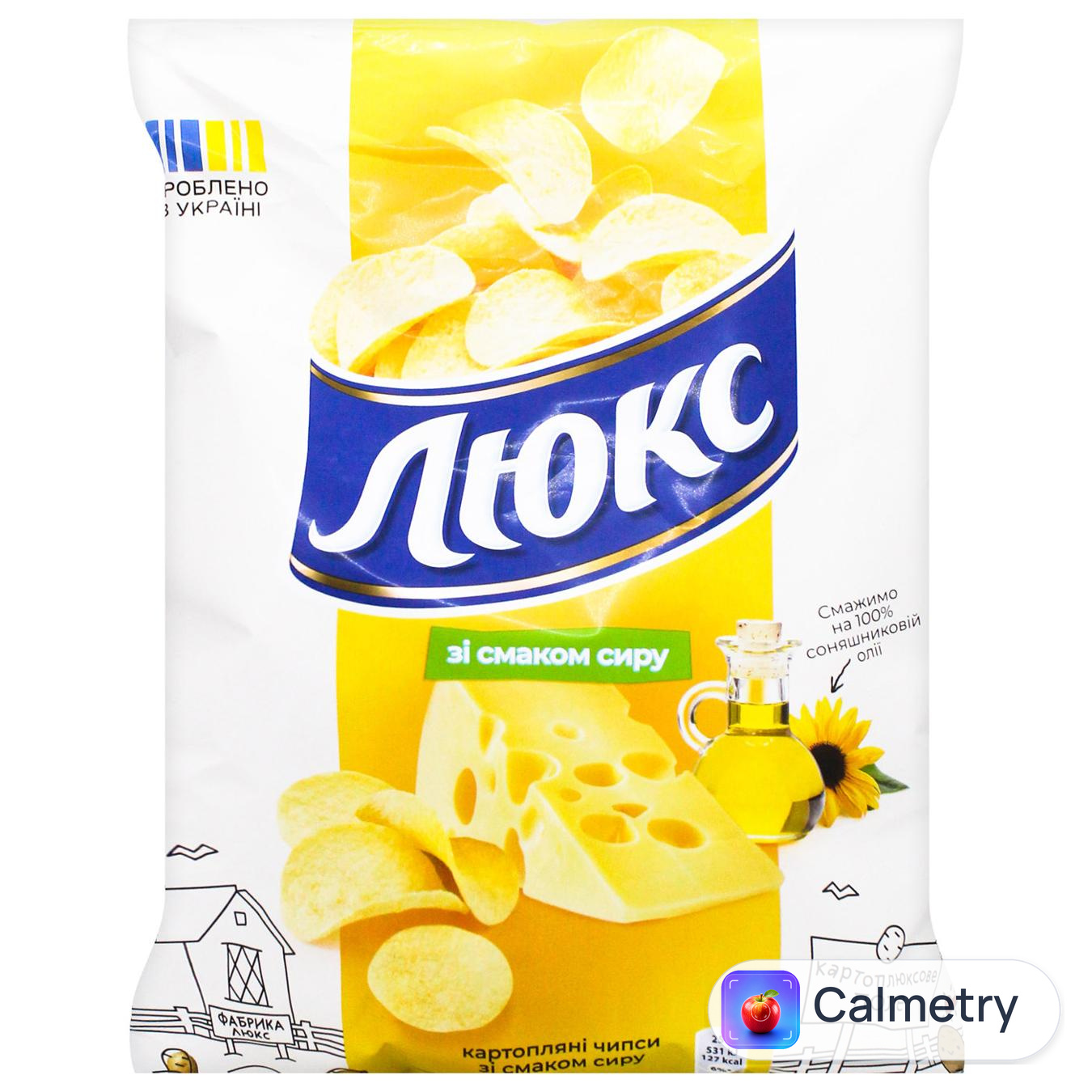 Чипси Люкс зі смаком сиру 105г — фото продукту
