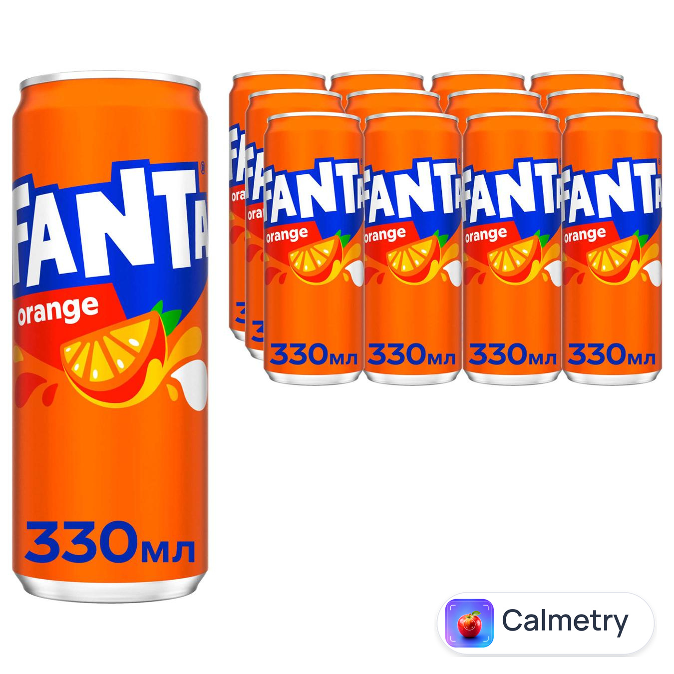 Напій газований Fanta Апельсин 0,33л 12шт