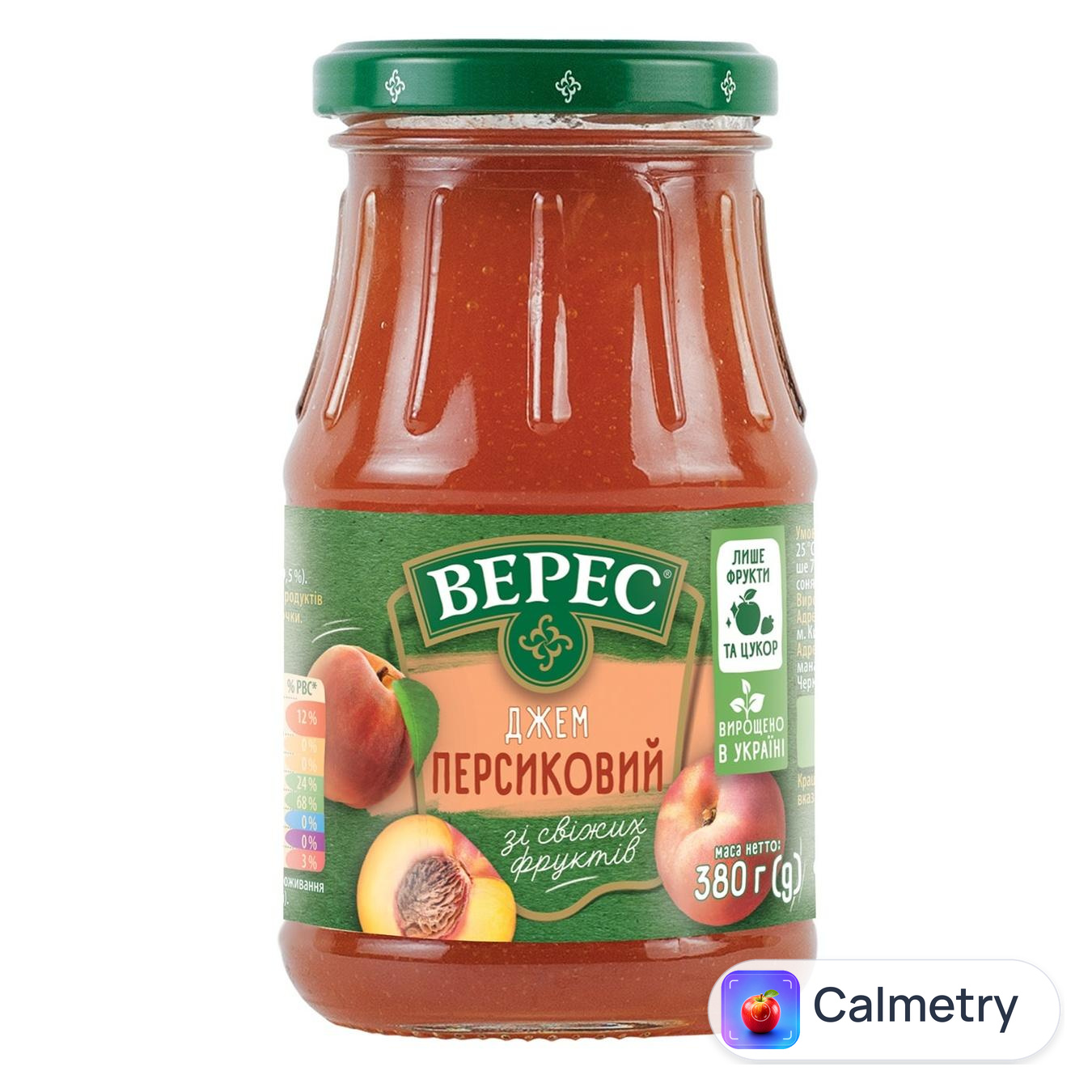 Джем Верес персиковий 380г