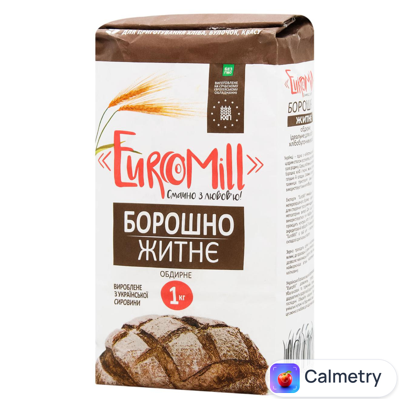 Борошно EuroMill житнє обдирне 1кг — фото продукту
