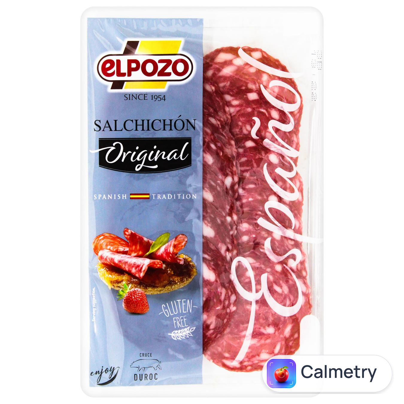 Ковбаса Elpozo Salchichon Салямi сирокопчена нарізка 80г