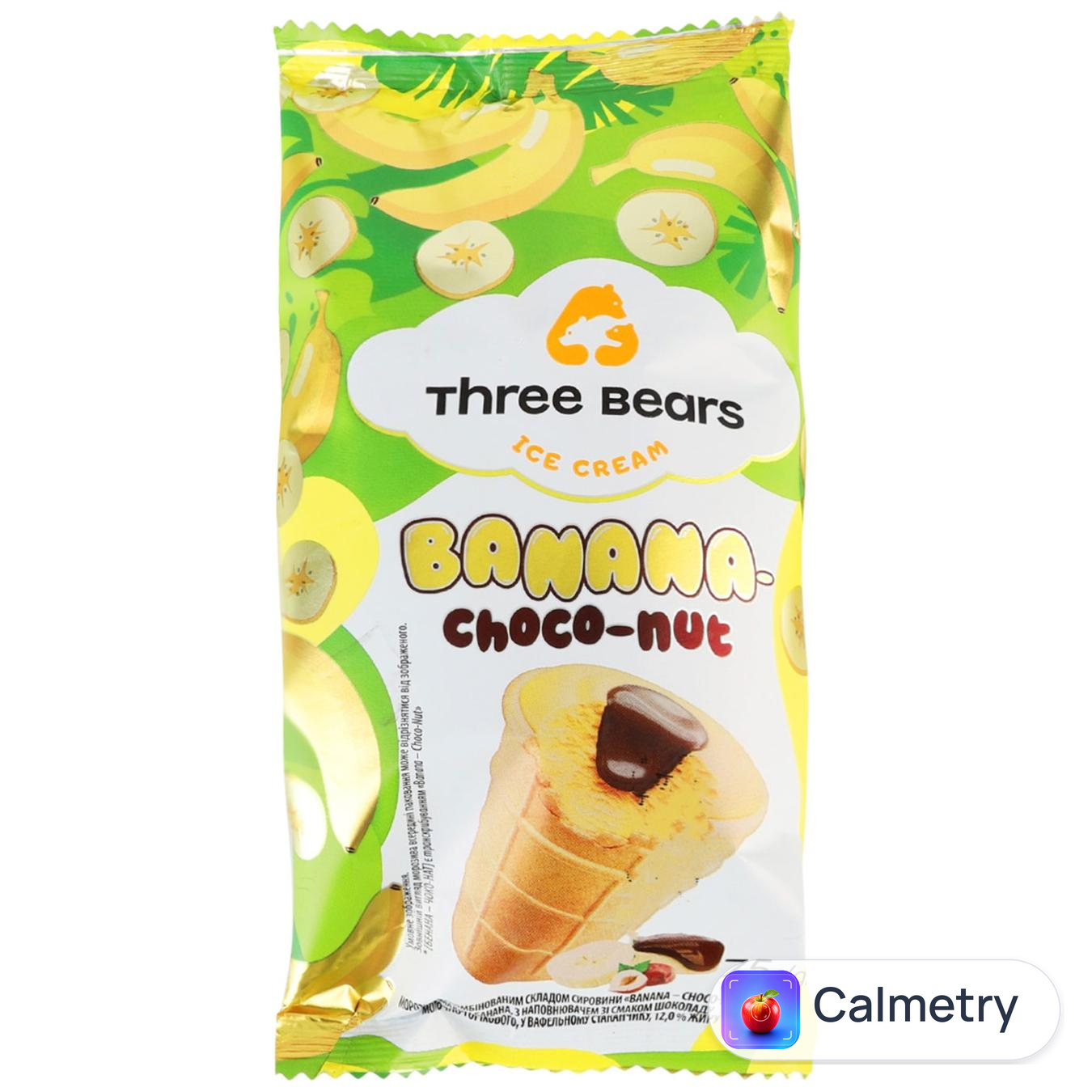 Морозиво Три Ведмеді Banana-Choco-Nut 75г