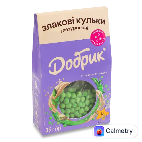 Драже Добрик кульки злакові смак фісташки глазуров