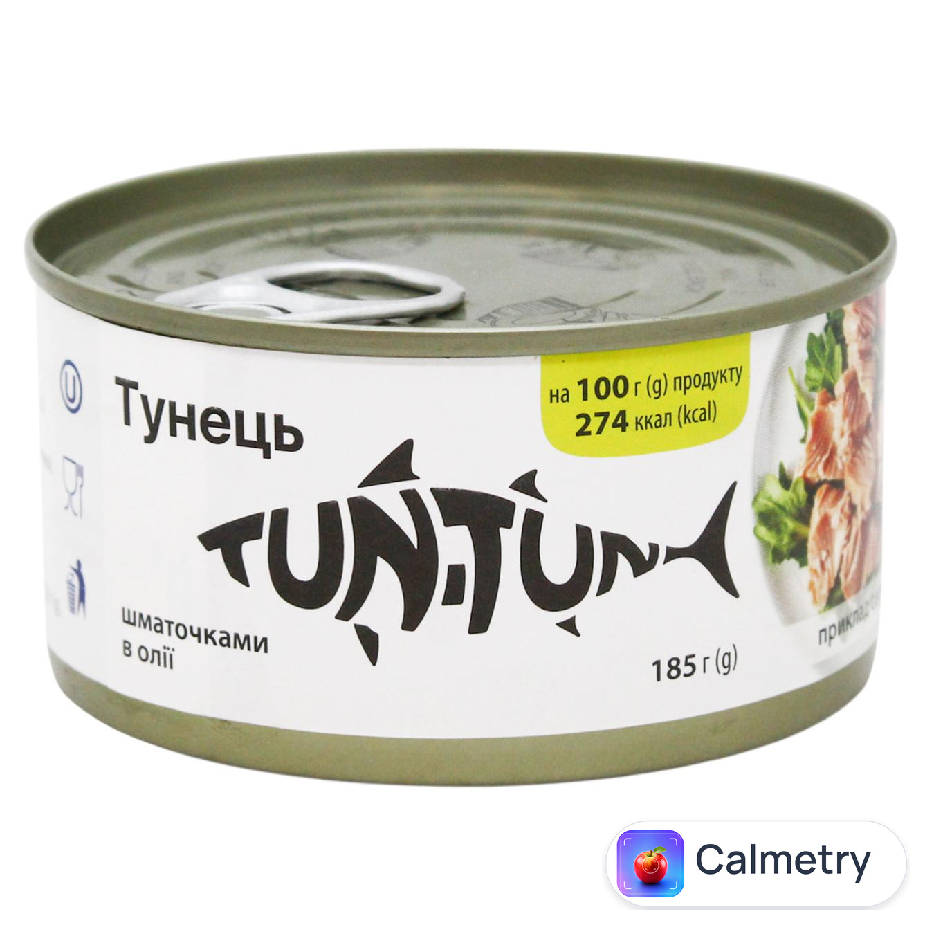 Тунець Tun-Tun шматочками в олії 185г — фото продукту