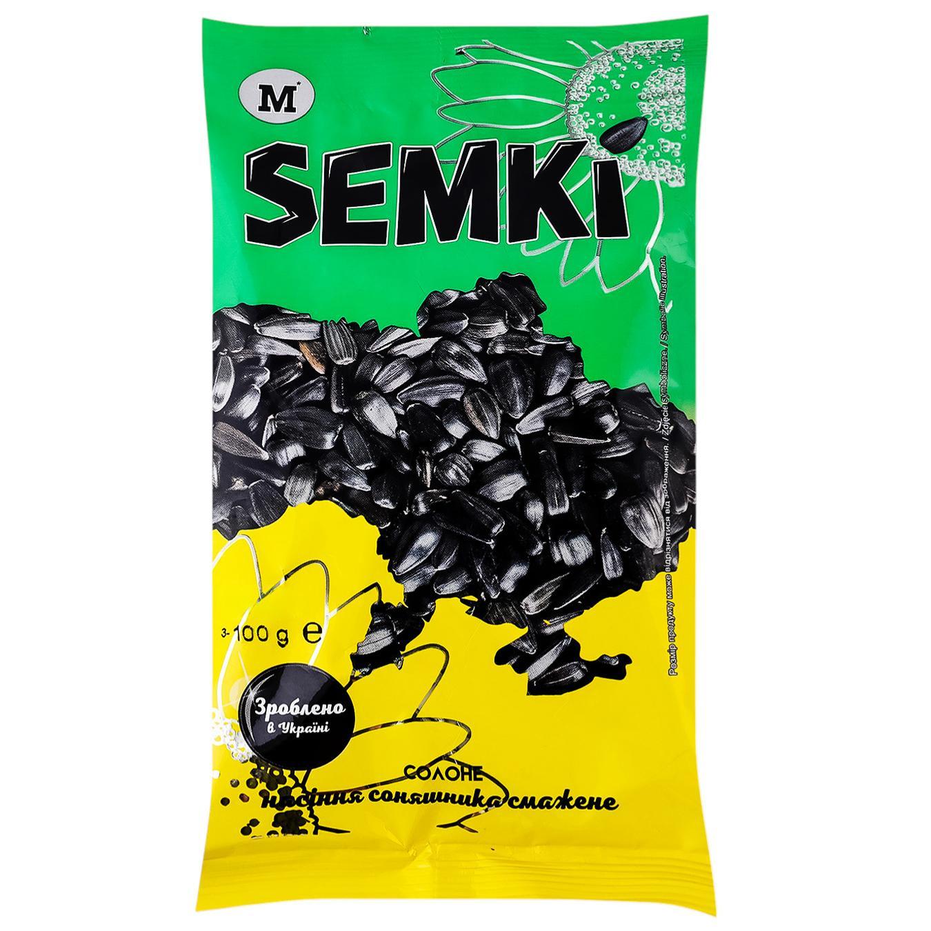 Насіння соняшника Semki смажене солоне 100г — фото продукту