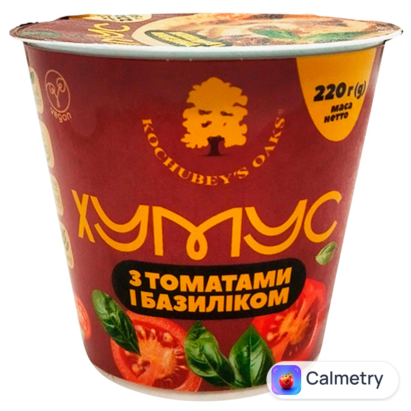 Хумус Kochubey's Oaks з томатами і базиліком 220г