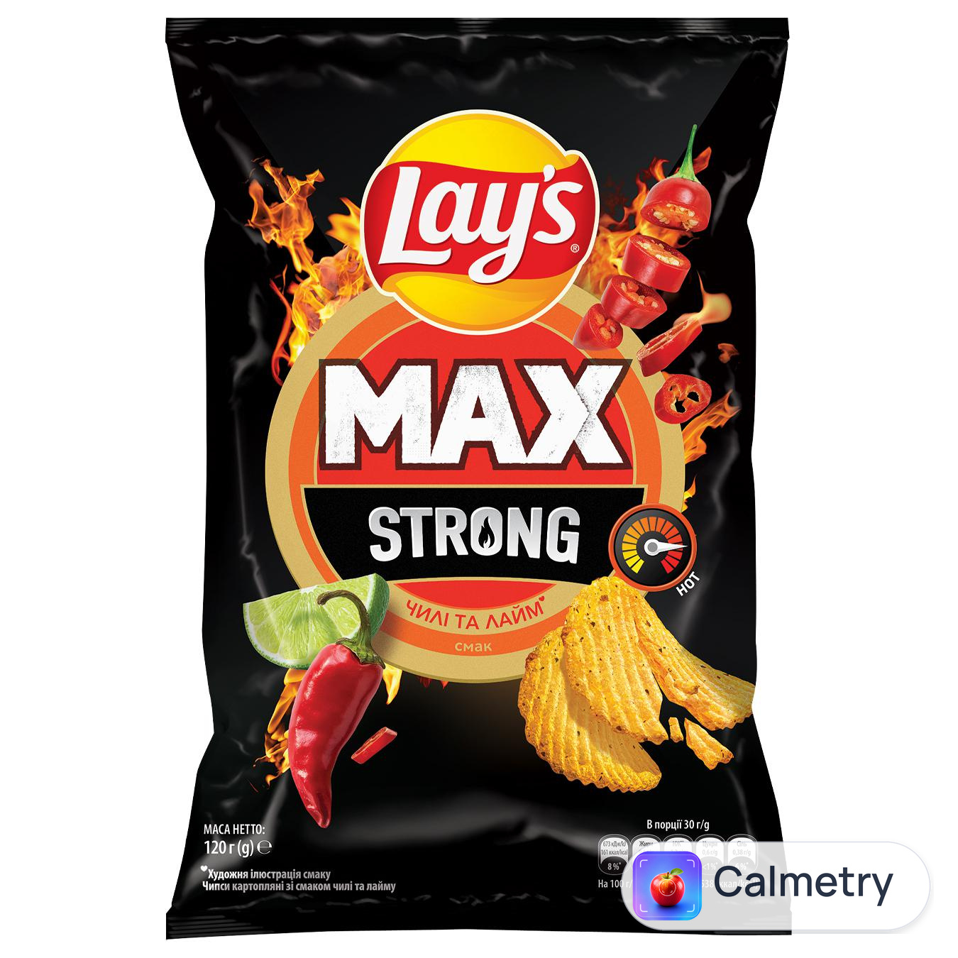 Чипси Lay`s Strong картопляні зі смаком чилі та лайму 120г