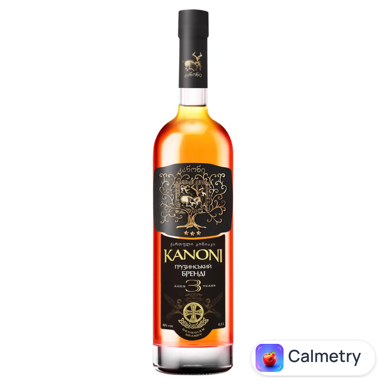 Бренді Kanoni 3 роки 40% 0,5л — фото продукту