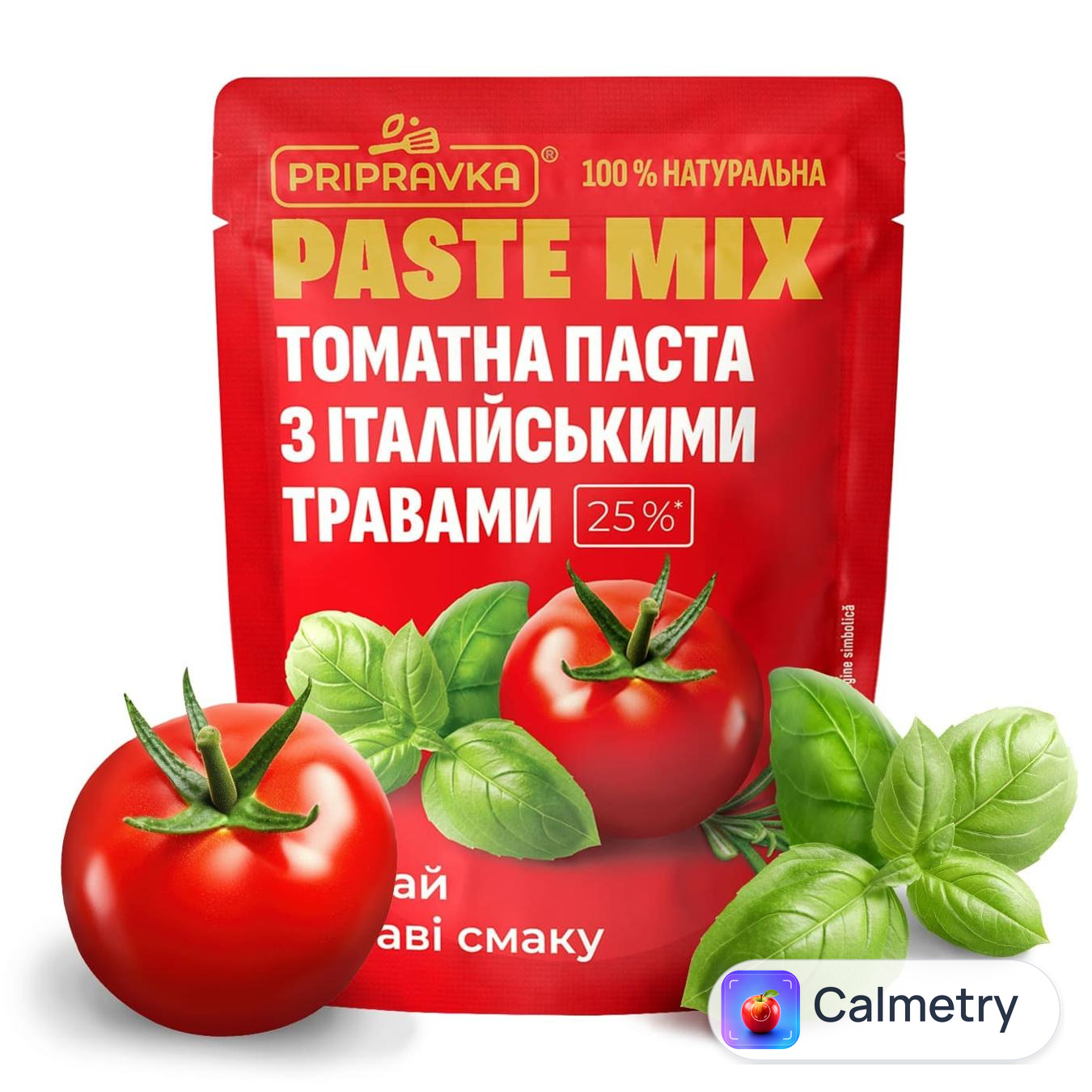 Паста томатна Pripravka Paste Mix з італійськими травами 25% 70г — фото продукту