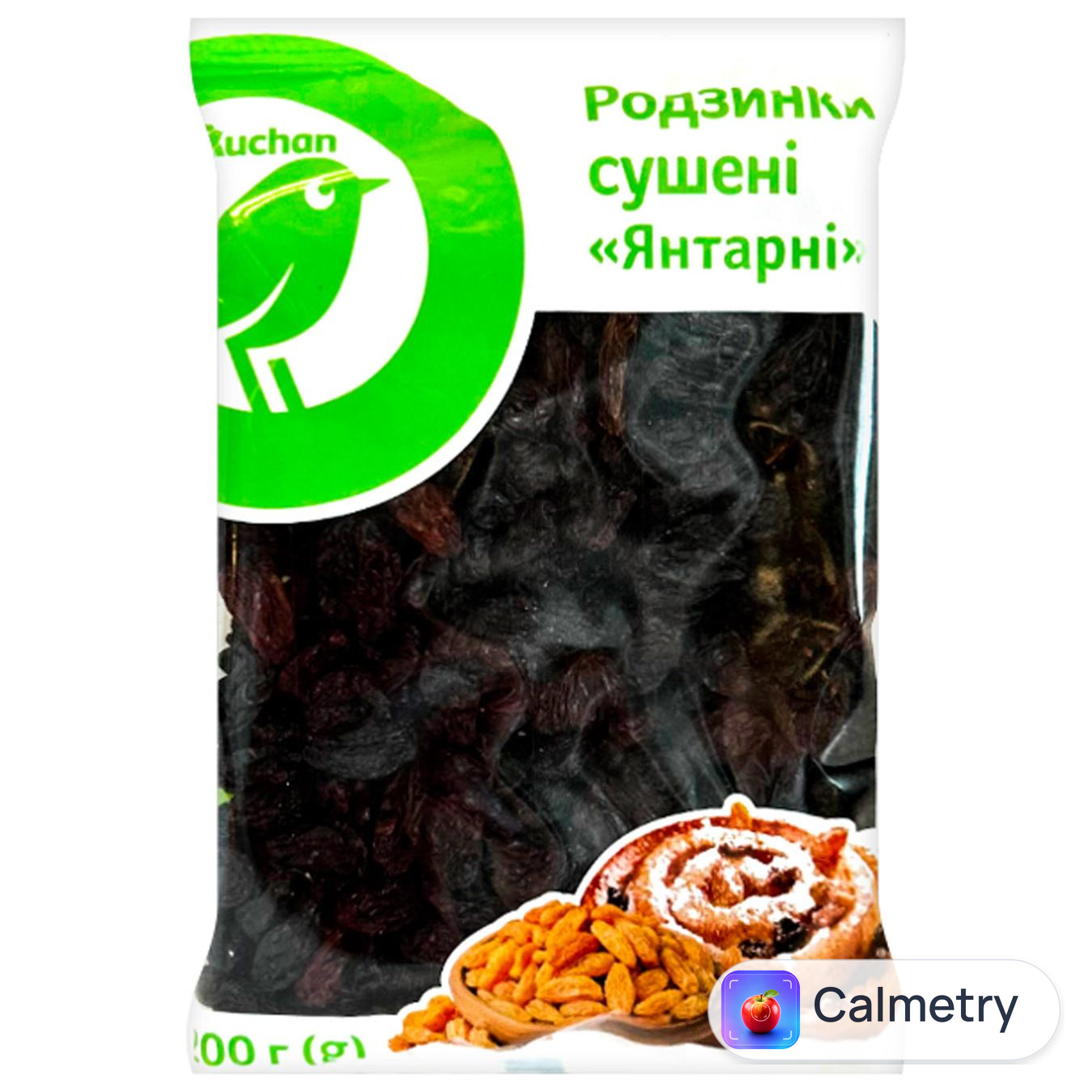 Родзинки Auchan Янтарні сушені 200г