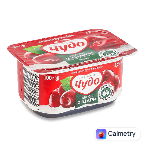 Сирок «Чудо» збитий з вишнею 4,2%, 100г
