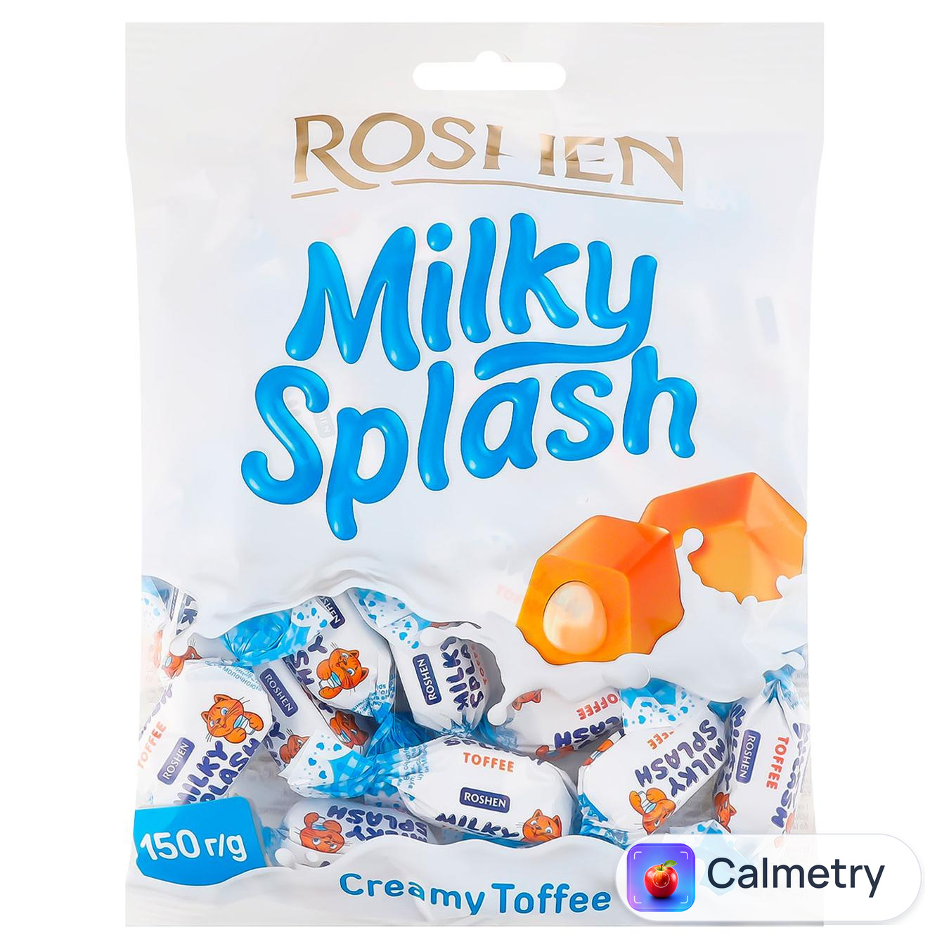 Цукерки Roshen Milky Splash 150г — фото продукту