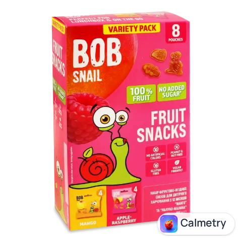 Набір снеків Bob Snail яблуко-малина та манго
