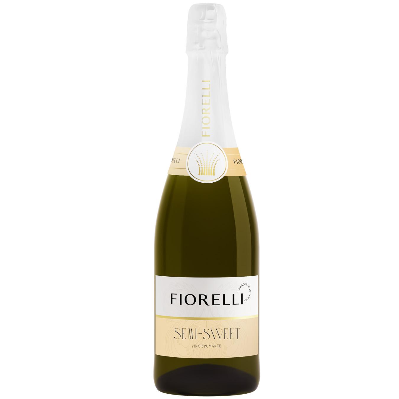 Вино ігристе Fiorelli біле напівсолодке 10% 0,75л — фото продукту