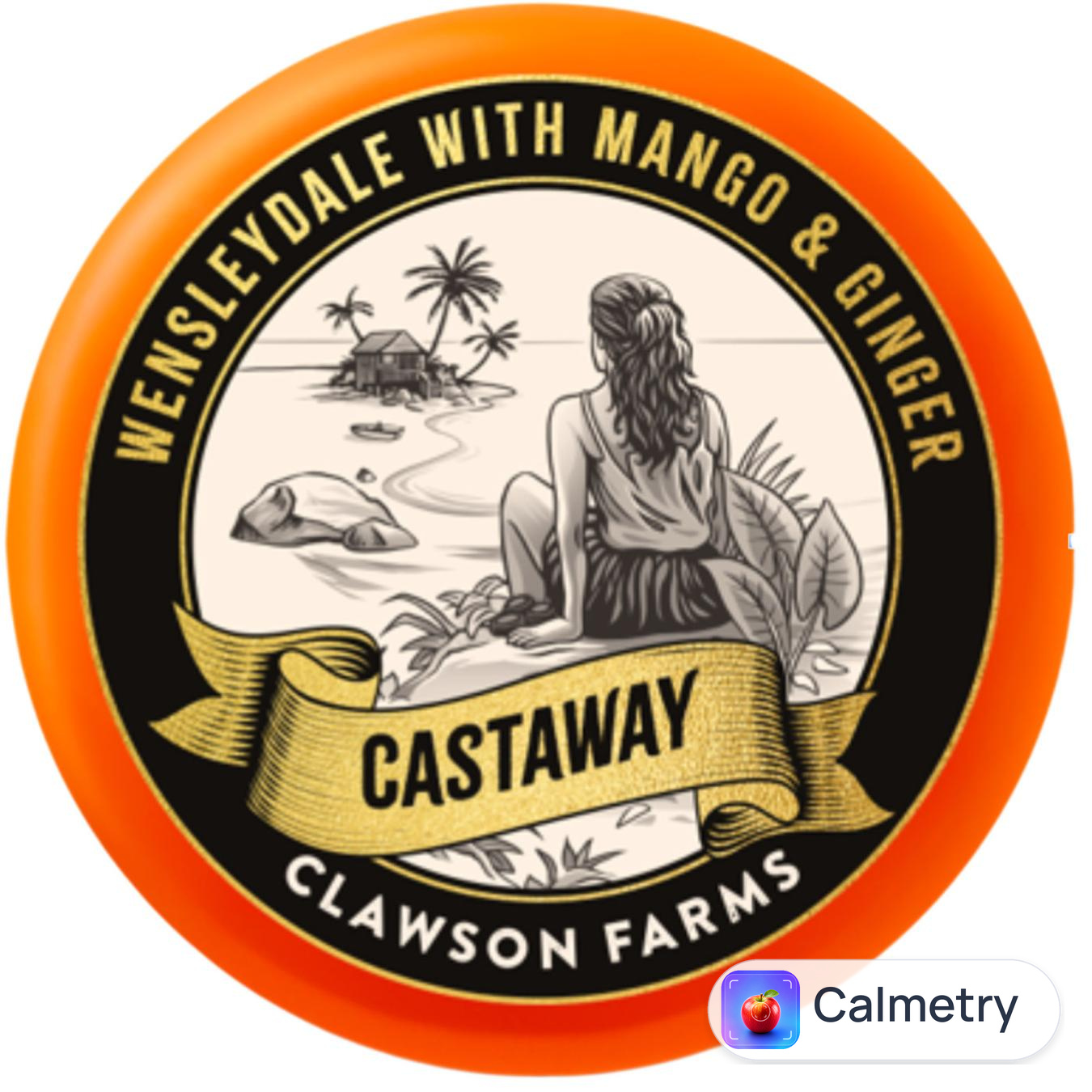 Сир Clawson Castaway Wensleydale англійський з манго та імбирем 40% 200г