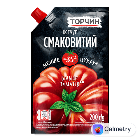 Кетчуп Торчин Смаковитий зі зниженою кількістю цукру, 200г