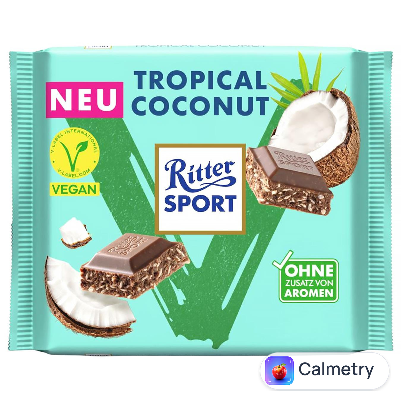 Шоколад молочний Ritter Sport з кокосом веганський 100г