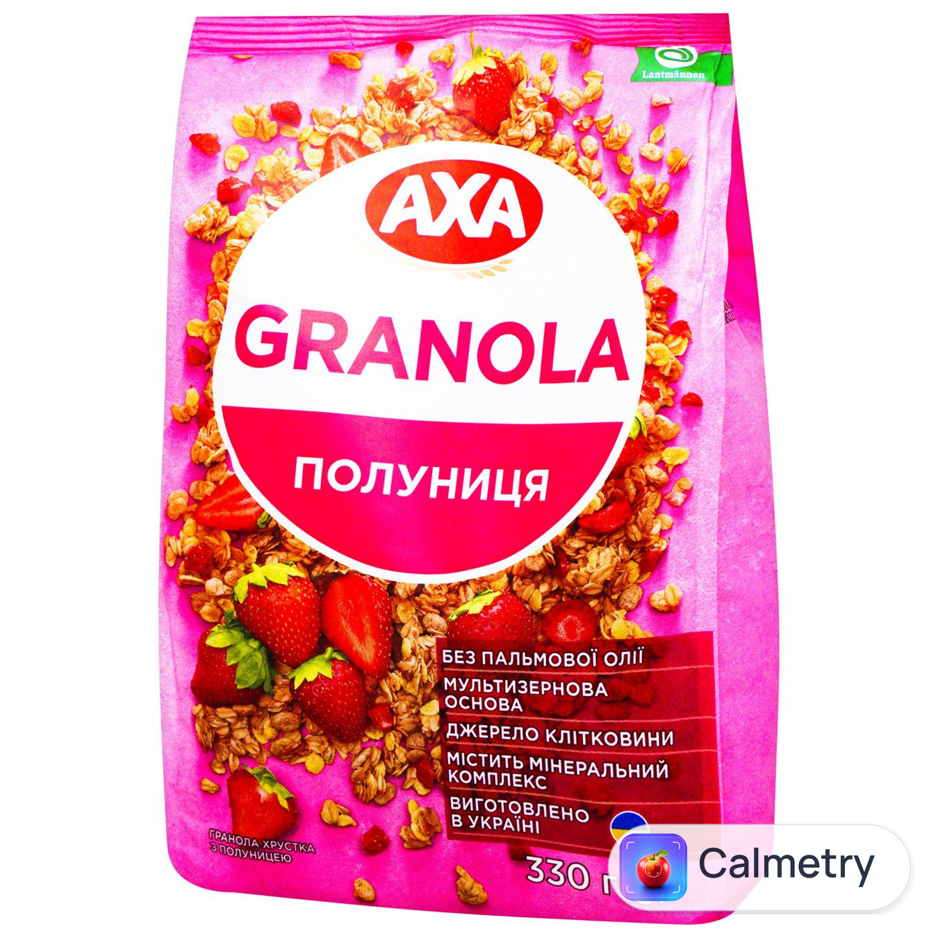 Гранола AXA хрустка з полуницею 330г