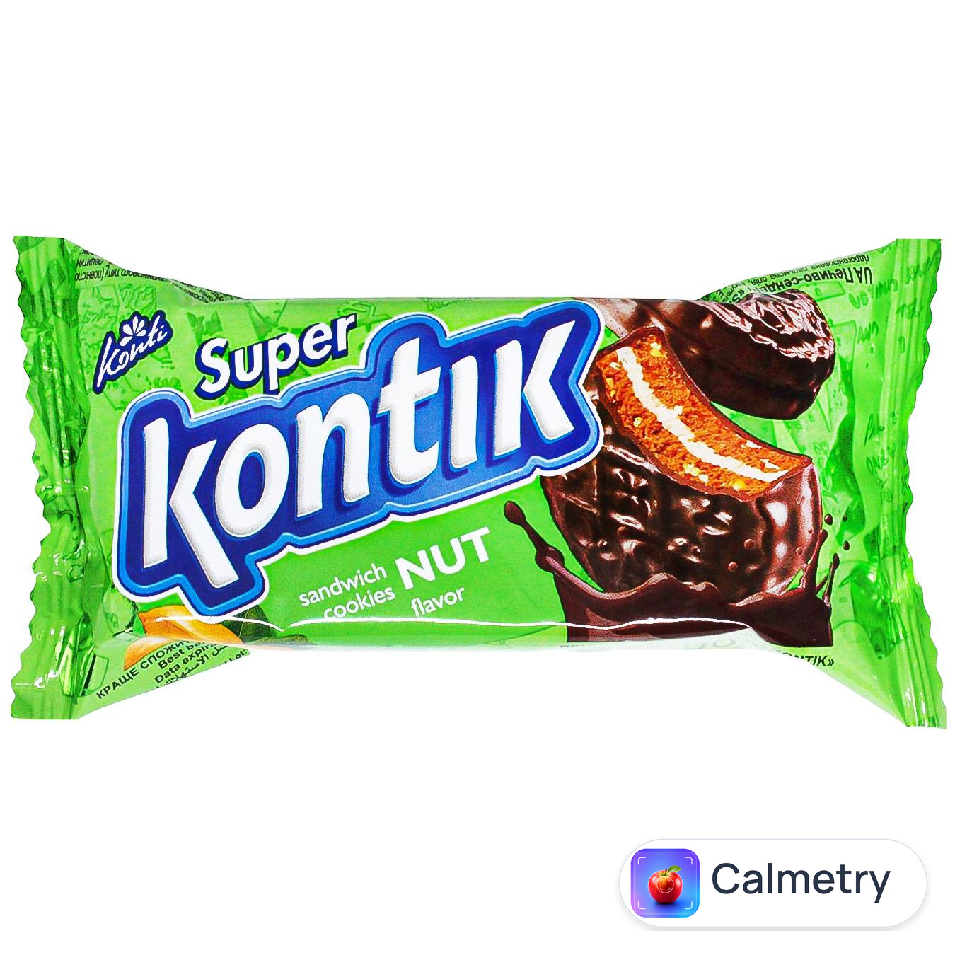 Печиво-Сендвіч Супер Контік з горіхом 100г — фото продукту
