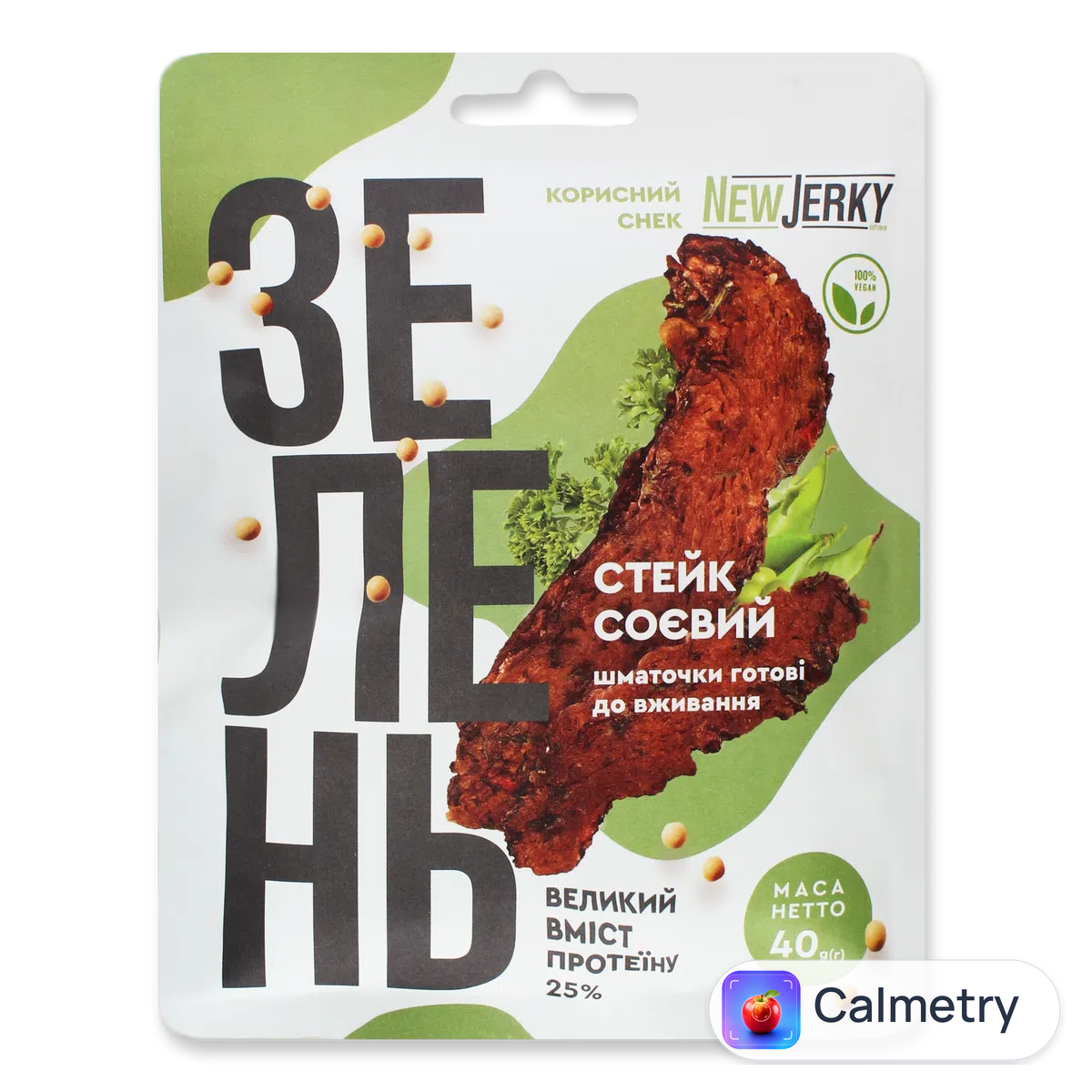 Снеки «Лавка традицій» NewJerky «Стейк зелень» 40г