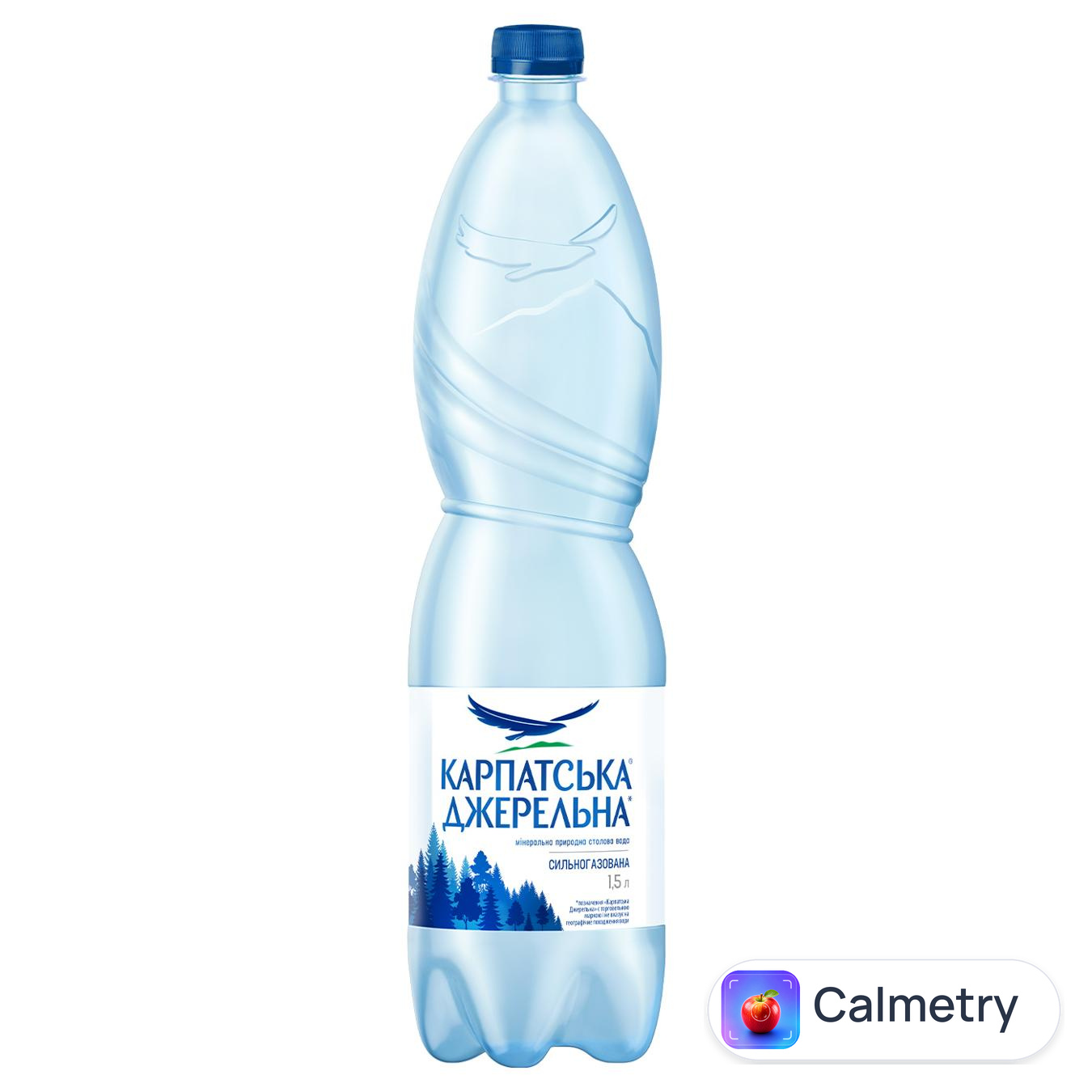 Вода мінеральна Карпатська Джерельна сильногазована 1,5л — фото продукту