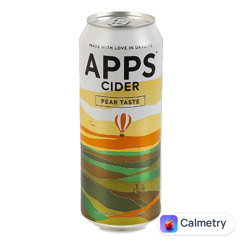 Сидр Apps зі смаком груші солодкий газований з/б, 500мл