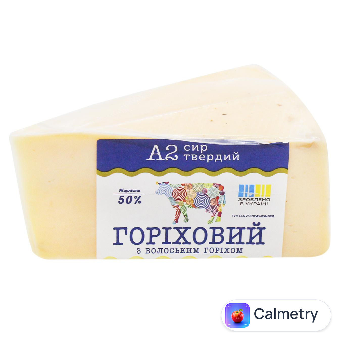 Сир А2 Горіховий з волоським горіхом 50% — фото продукту