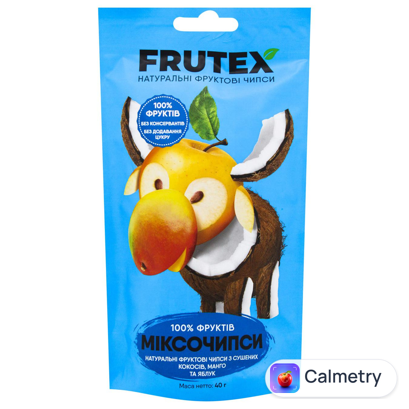 Чипси фруктові Frutex Міксочипси кокос, манго та яблуко 40г — фото продукту