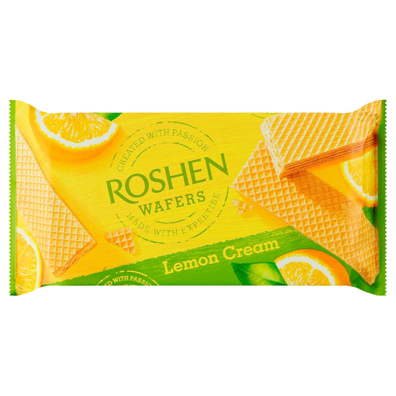 Вафлі Roshen Wafers Lemon Cream 216г — фото продукту