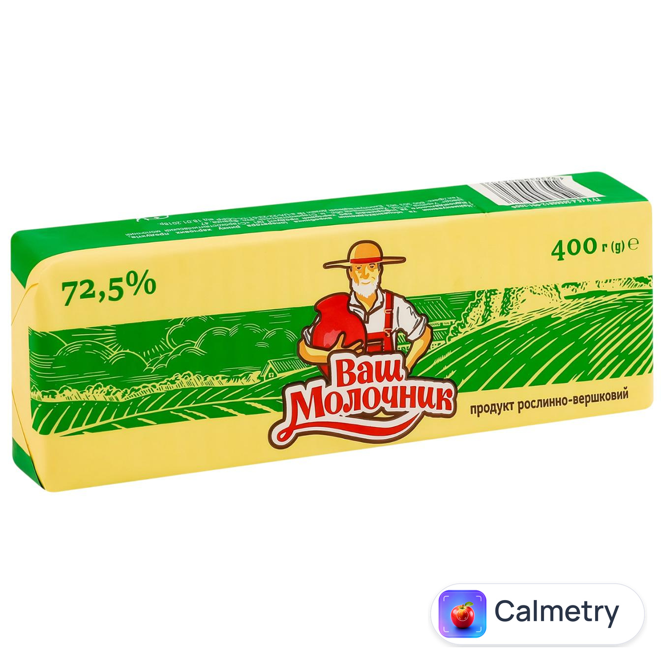 Продукт рослинно-вершковий Ваш Молочник 72,5% 400г — фото продукту