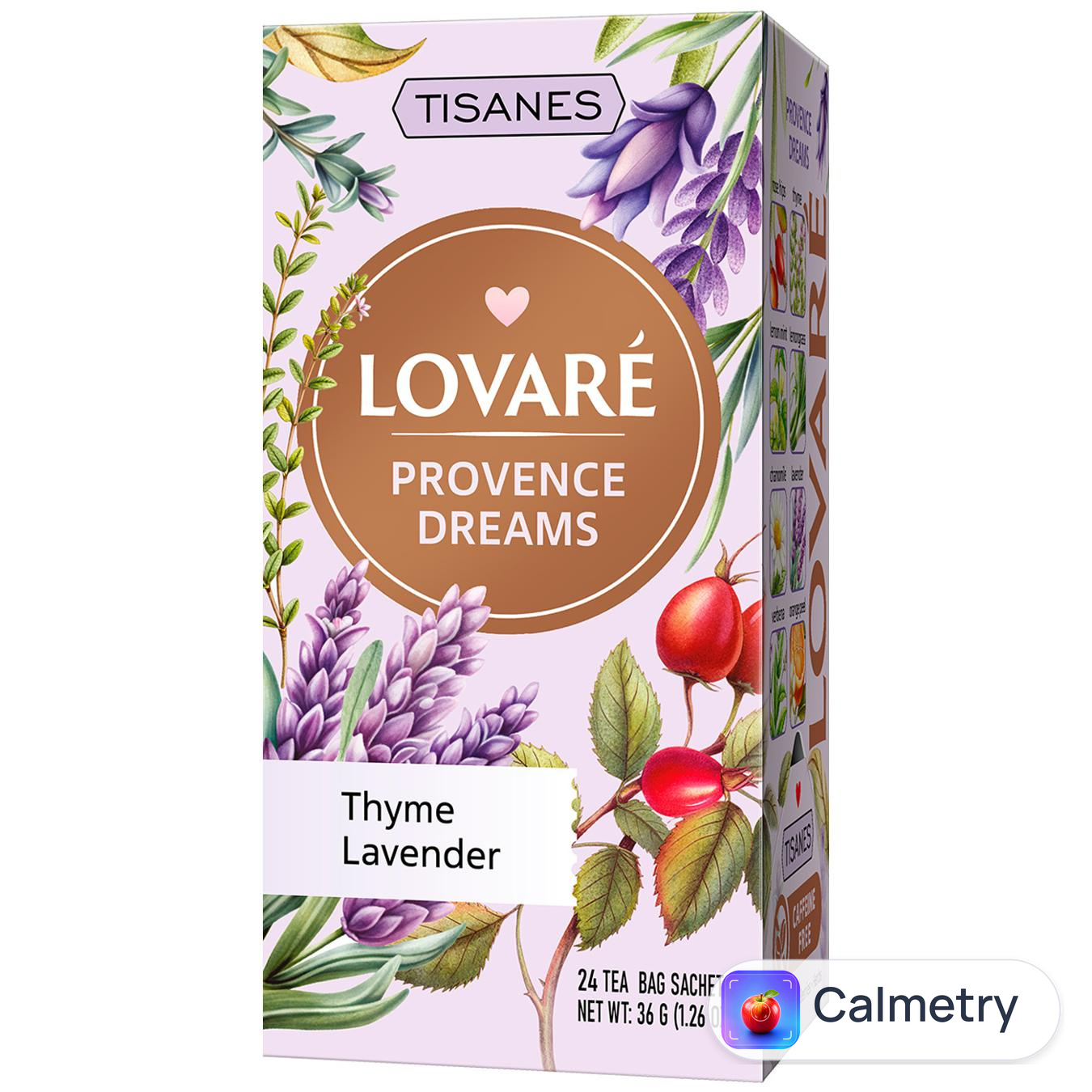 Чай трав’яний Lovare Provence Dreams плодовий з квітами 1,5г*24шт — фото продукту