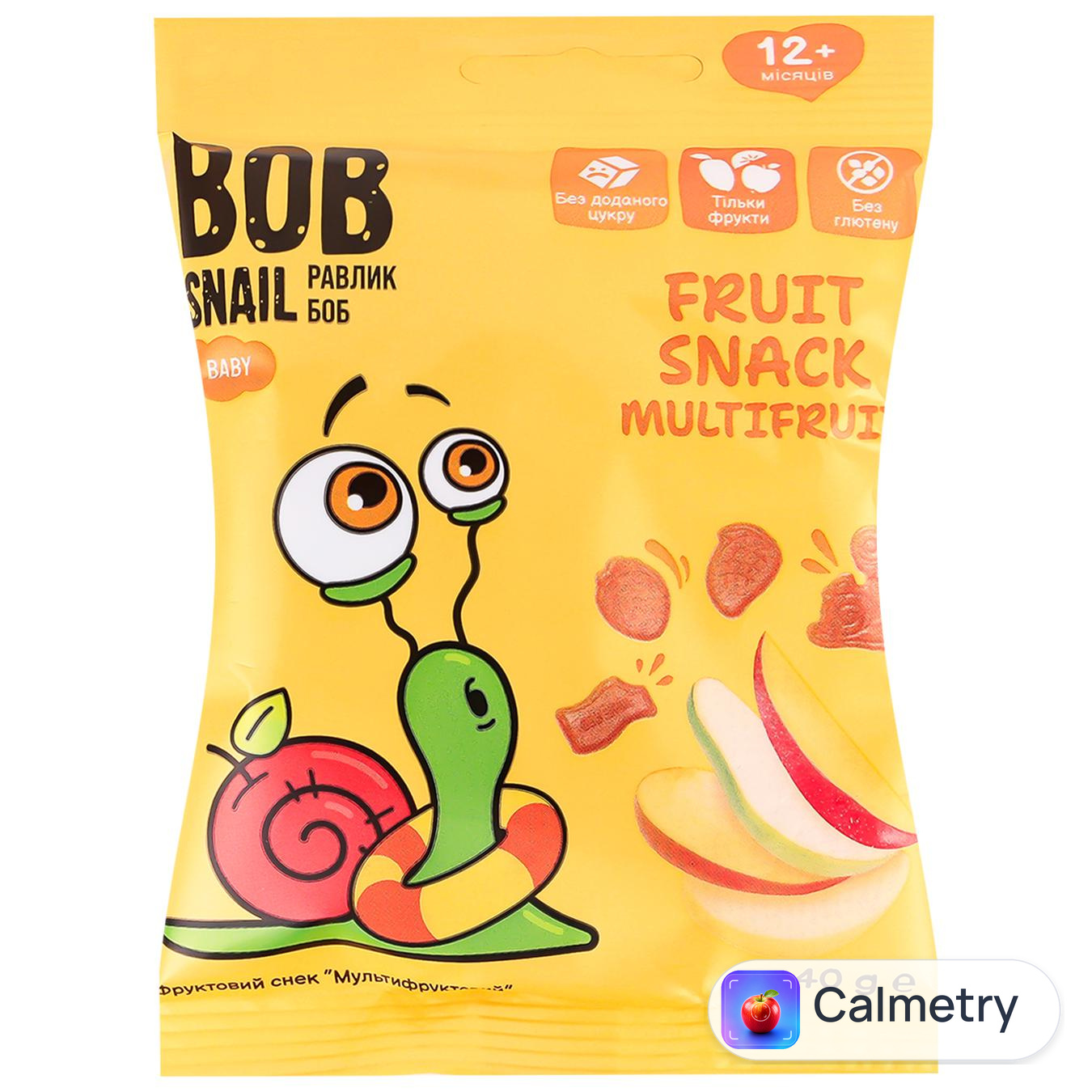 Снек фруктовий Bob Snail Мультифруктовий 40г — фото продукту
