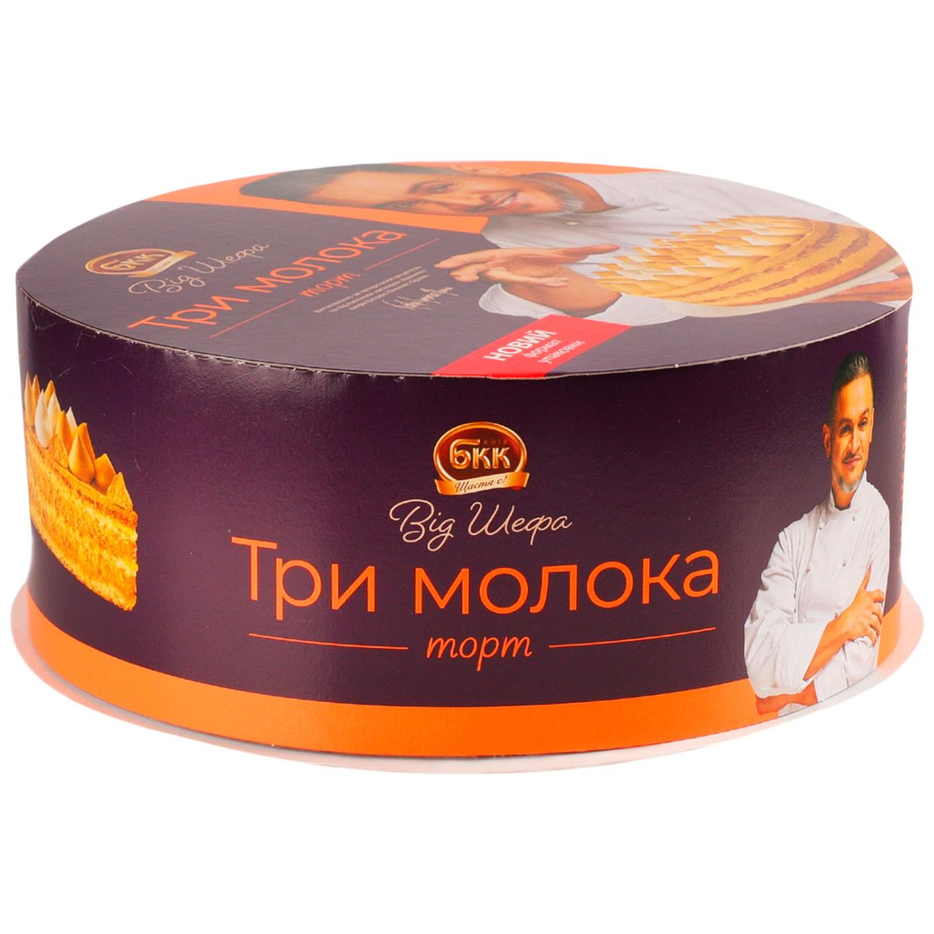 Торт БКК Три молока від Шефа 500г — фото продукту