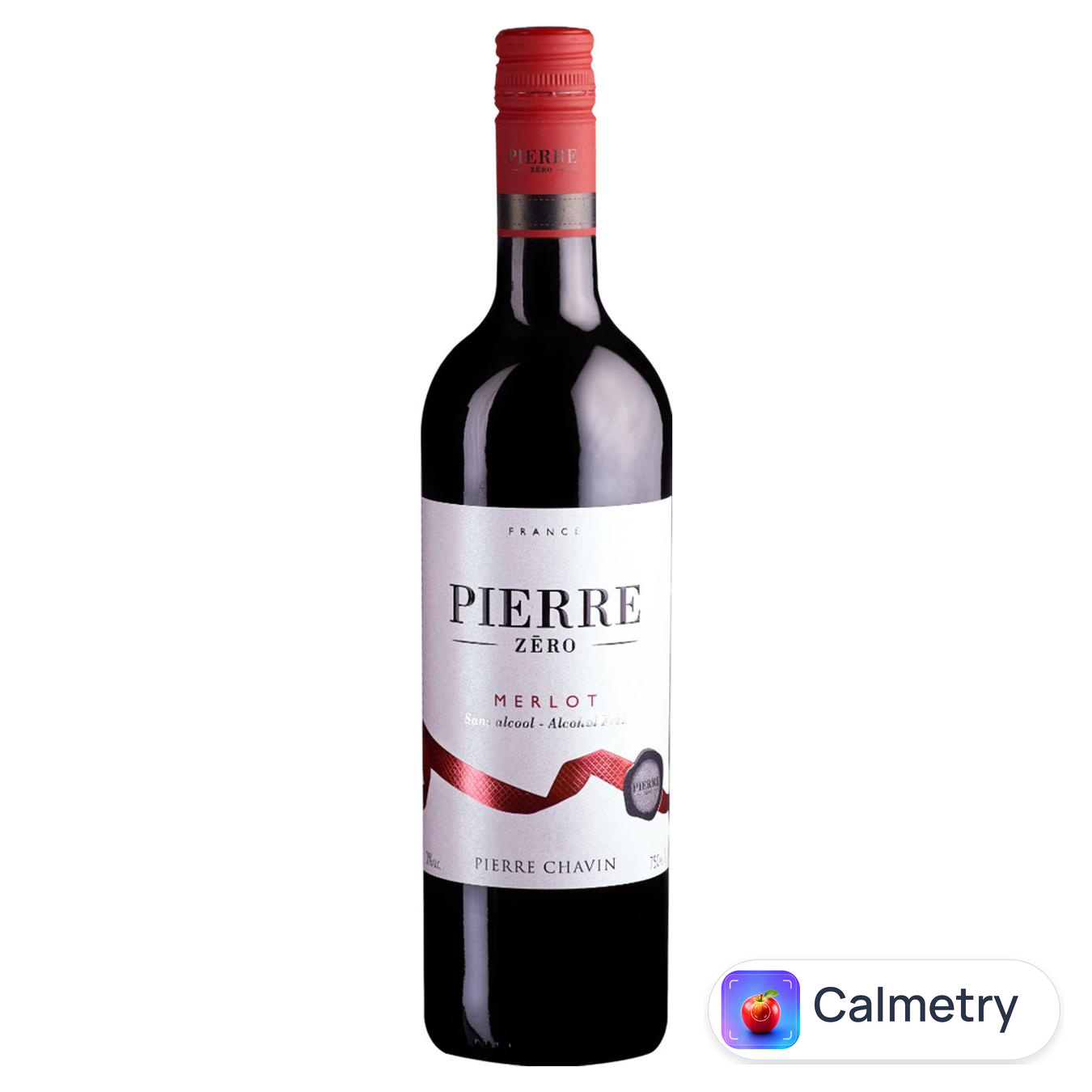 Вино Pierre Chavin Zero Merlot безалкогольне червоне напівсолодке 0,75л