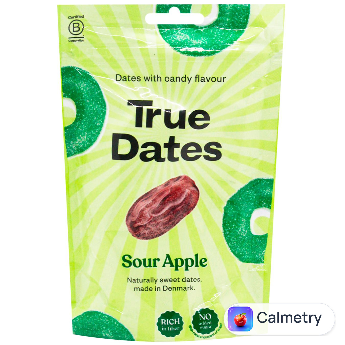 Фініки True Dates сушені зі смаком зелене яблуко 100г
