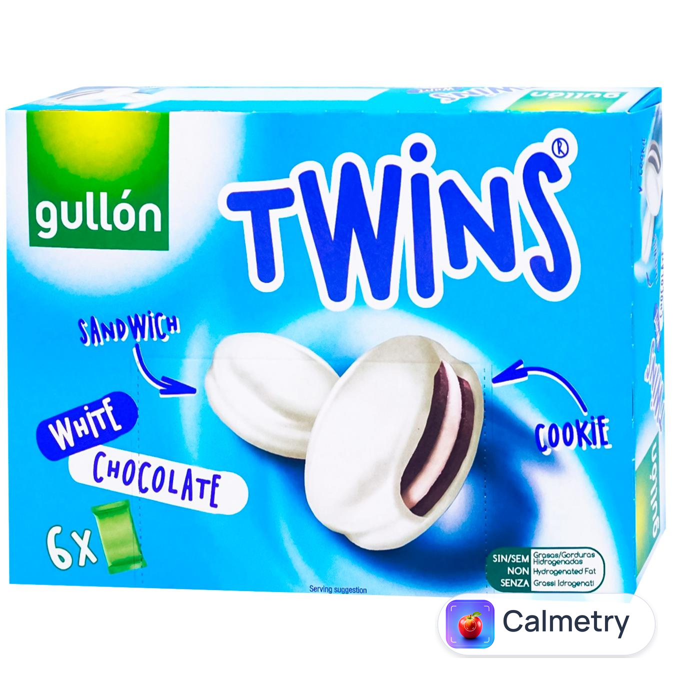 Печиво Gullon Twins у білому шоколаді 252г