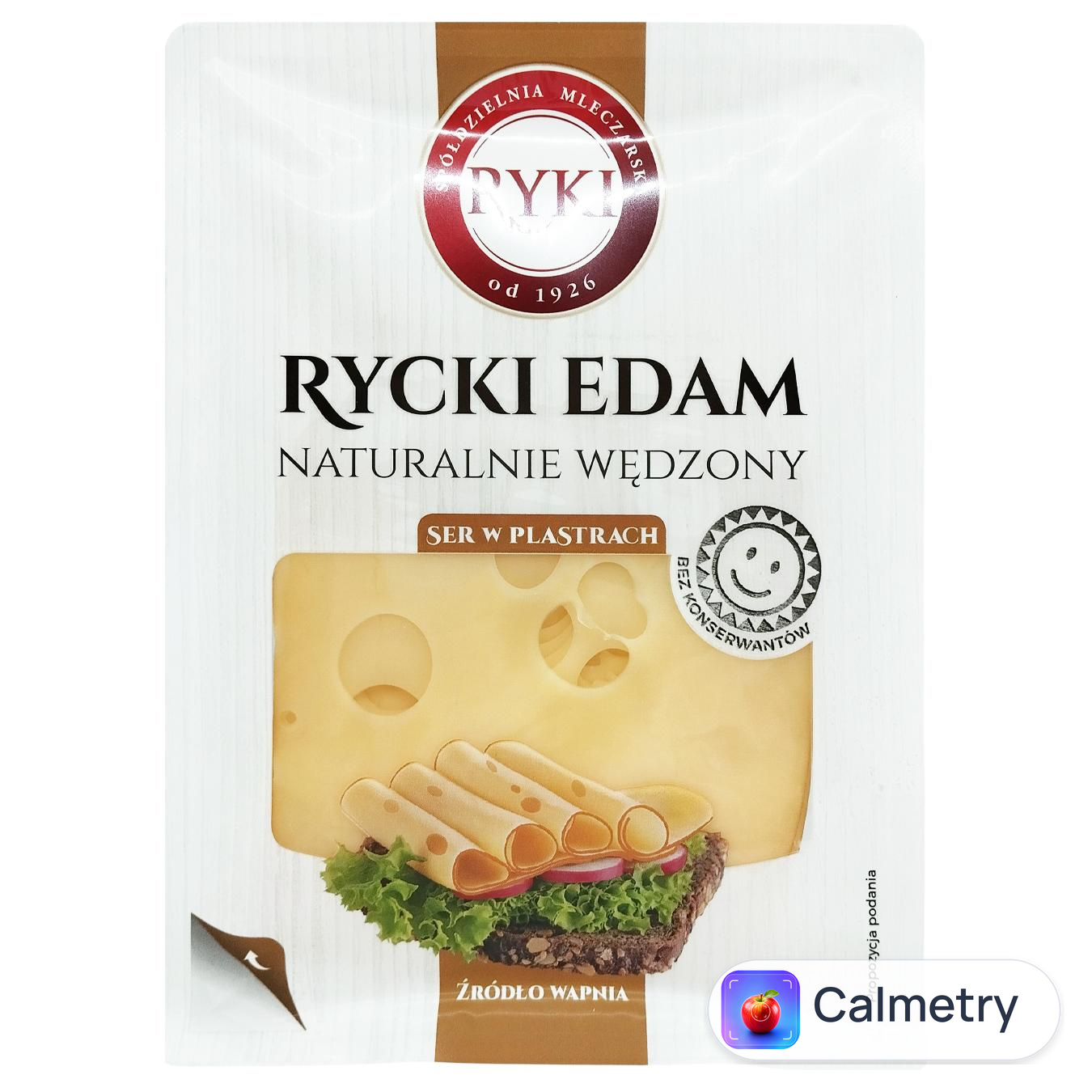 Сир Ryki Едам копчений нарізаний 135г