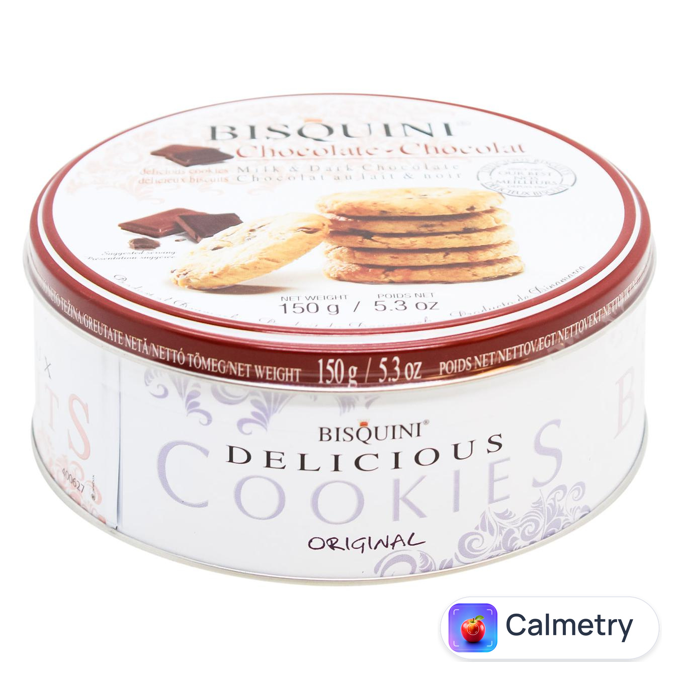 Печиво Bisquini зі шматочками молочного та темного шоколаду 150г — фото продукту