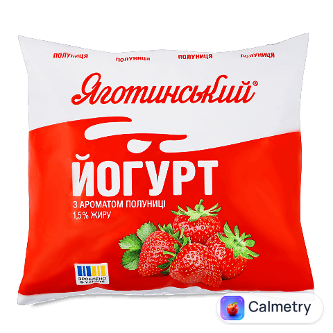 Йогурт Яготинський з ароматом полуниці 1,5% п/е, 400г