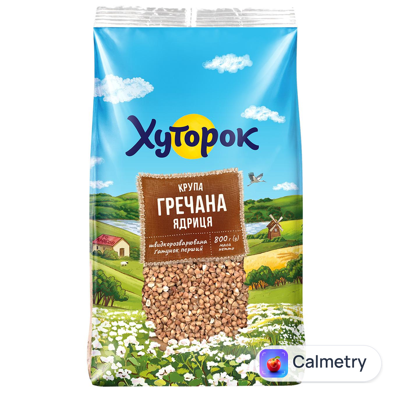 Крупа гречана Хуторок 800г — фото продукту