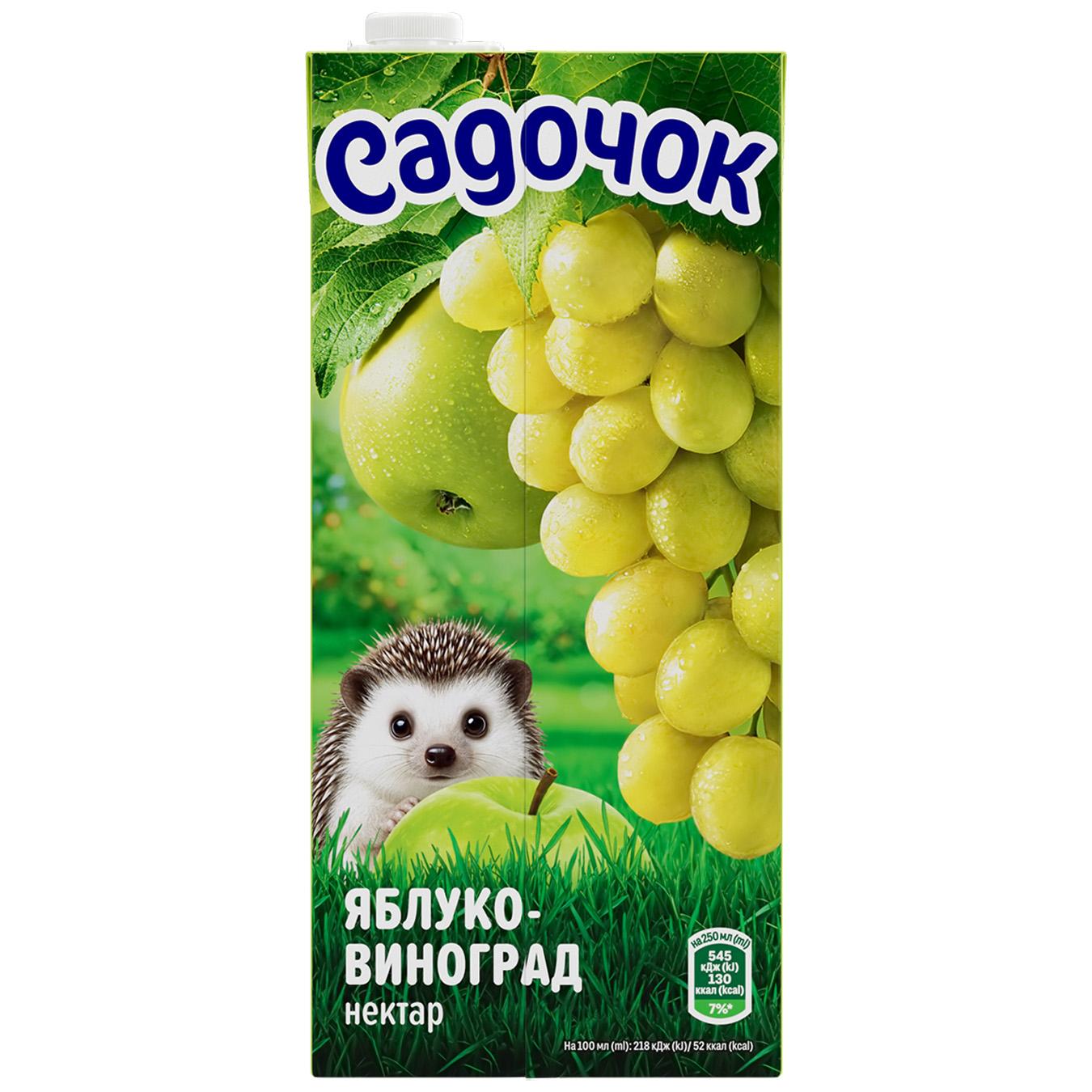 Нектар Садочок яблучно-виноградний 0,95л — фото продукту