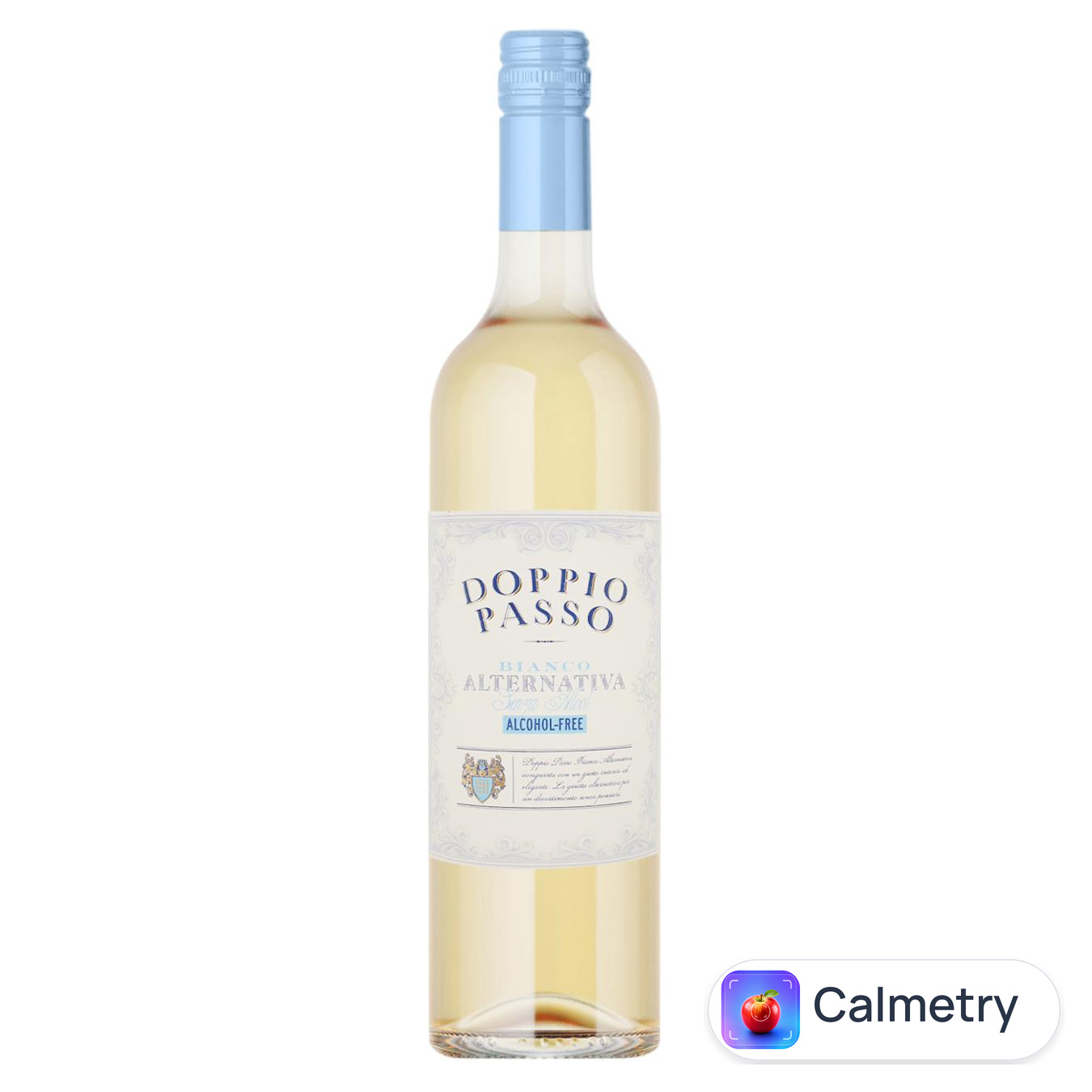 Напій винний Doppio Passo Alternativa білий напівсолодкий безалкогольний 0,75л — фото продукту
