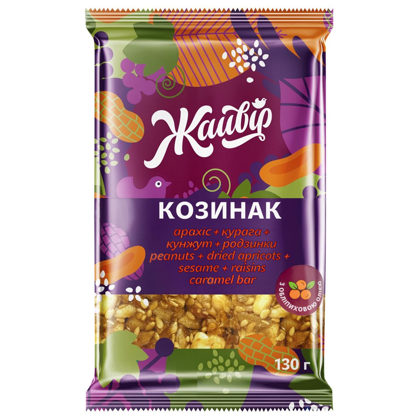 Козинак Жайвір Фруктово-горіховий 130г — фото продукту