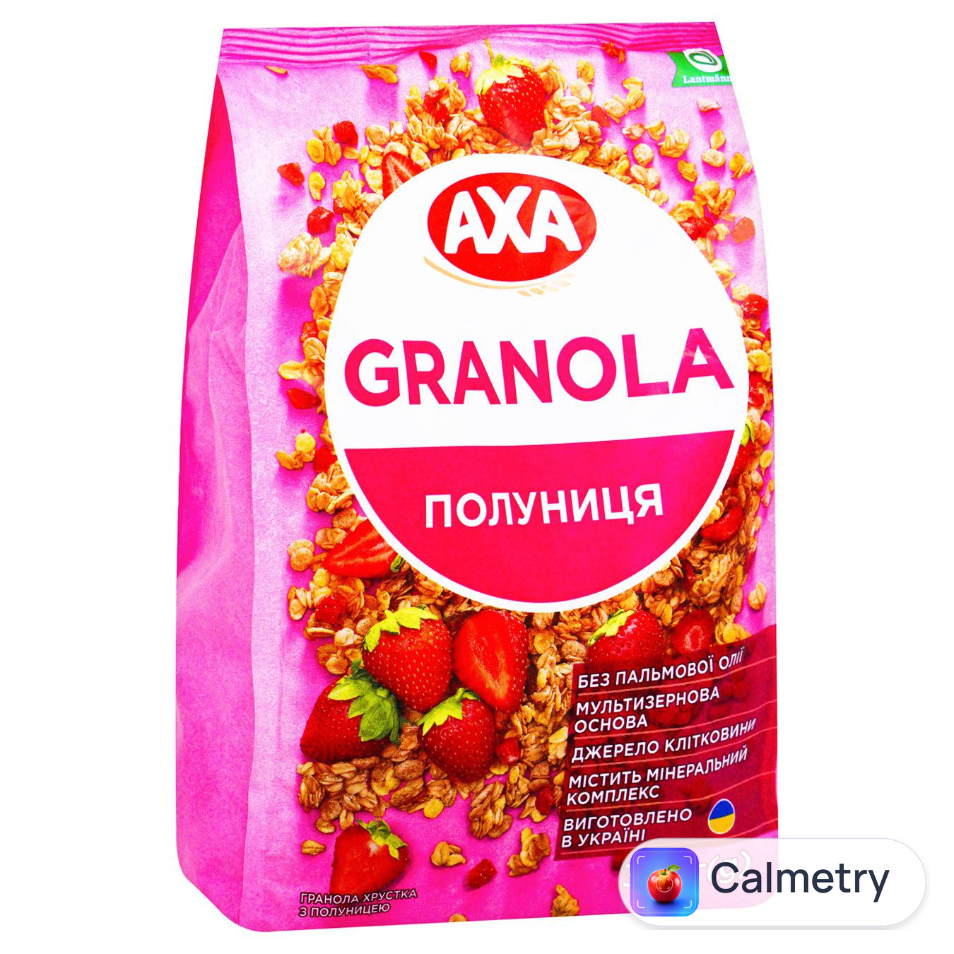 Гранола AXA хрустка з полуницею 330г — фото продукту
