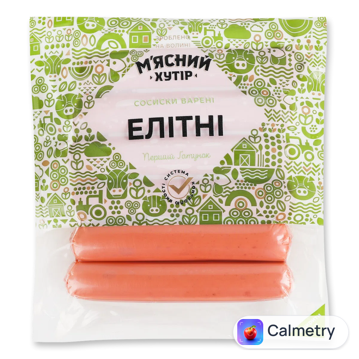 Сосиски «М'ясний хутір» «Елітні» п/а 1 ґ в/у