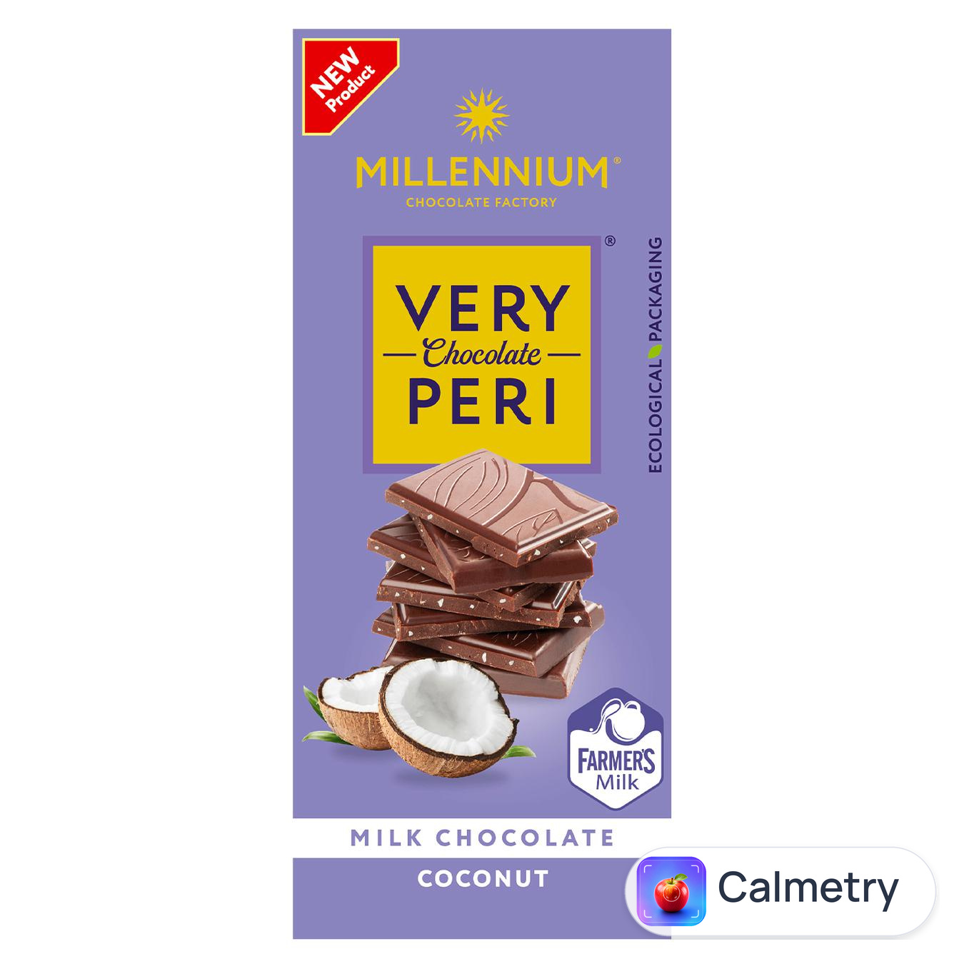 Шоколад молочний Millennium Very Peri з кокосовою стружкою 85г