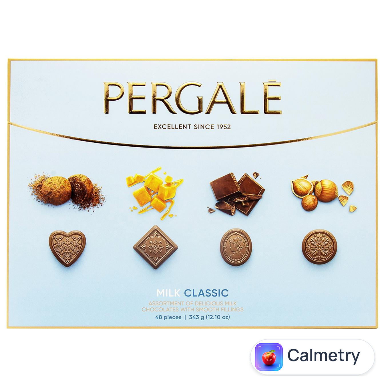 Цукерки Pergale Асорті класік в молочному шоколаді 343г